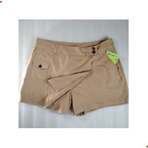 Women 14 Time & Tru Skort/Shorts Staple Cotton Blend Stretchy Flowy Boho Pockets